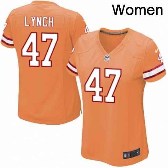 Womens Nike Tampa Bay Buccaneers 47 John Lynch Limited Orange Glaze Alternate NFL Jersey
